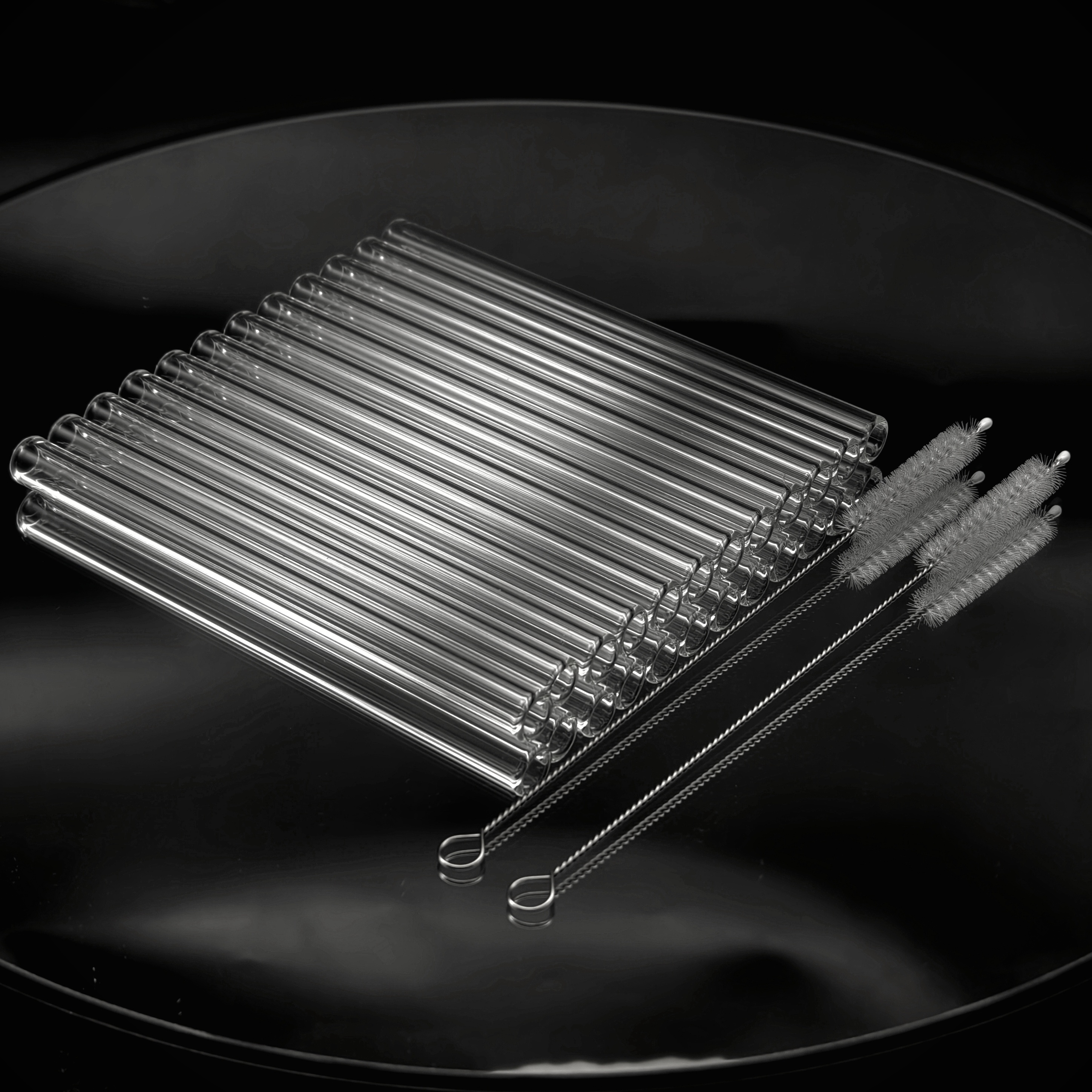 TEMU 14-pack Reusable High Borosilicate Glass Straws, Straight Glass Tubes, High-temperature Resistant Drinking Straws, 12mm Od, 2mm Wall Thickness,