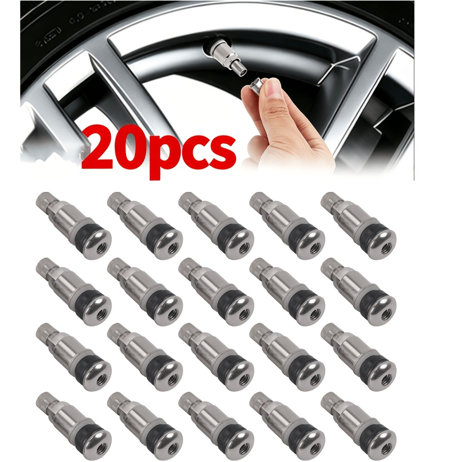 20pcs Universal Tubeless Tire Valve Stems 41mm Steel Alloy -in Valves For Car Truck Motorcycle