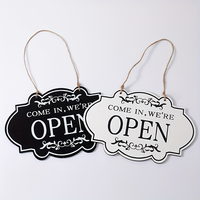 

1pc, Double Sided Door Sign Hanging Sign Creative Open/ Closed Bar Shop Sign Decoration Business Sign