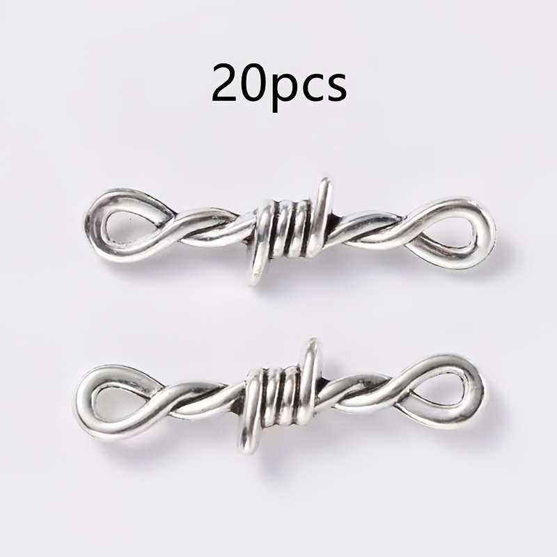 E-shop 20 Stück Dorn-Verbinder Anhänger Bohemian Schmuckzubehör DIY Handgemachte Ohrringe Halskette Armband Schmuckteile 34x11mm