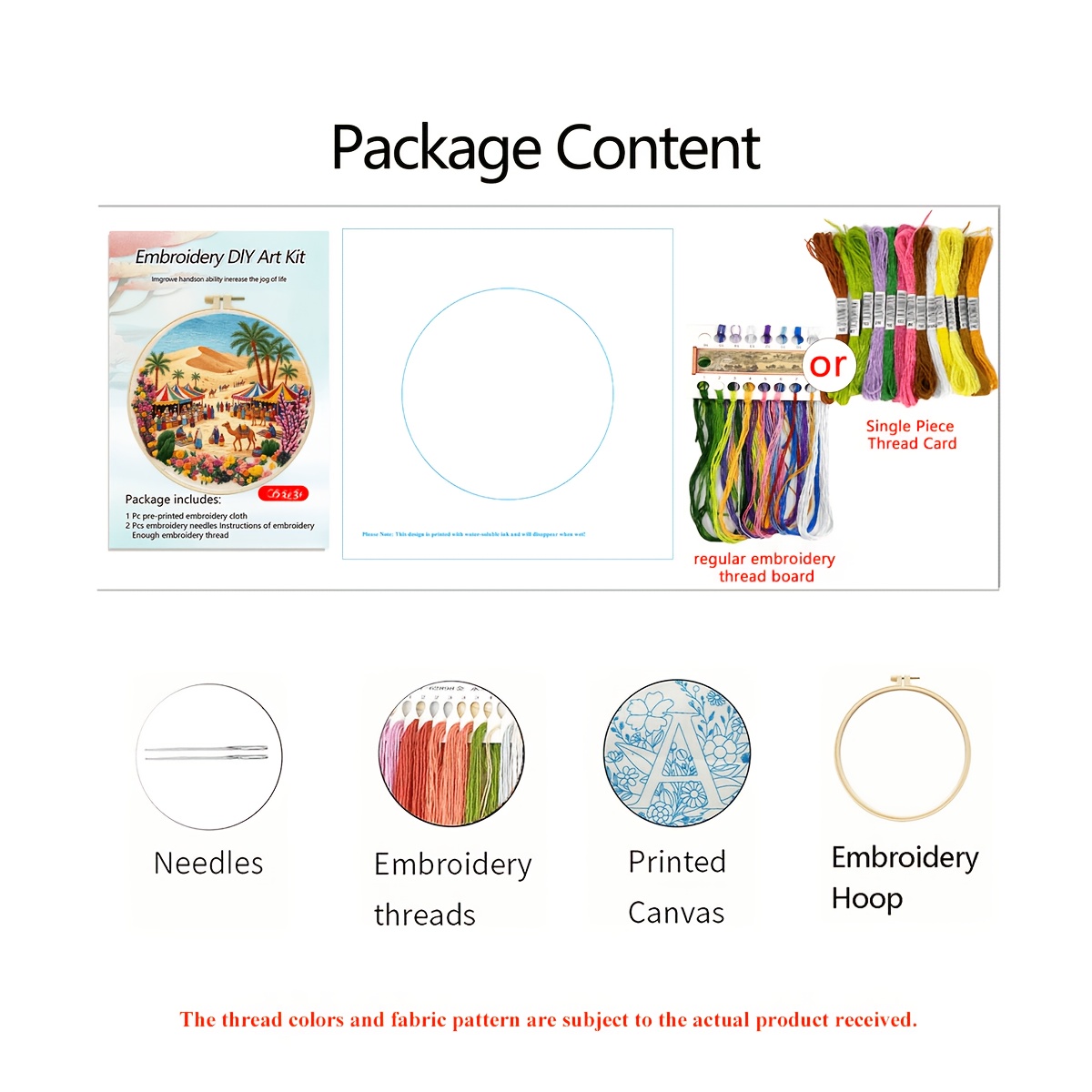 Desert Market Handmade Material Pack Embroidery Kit