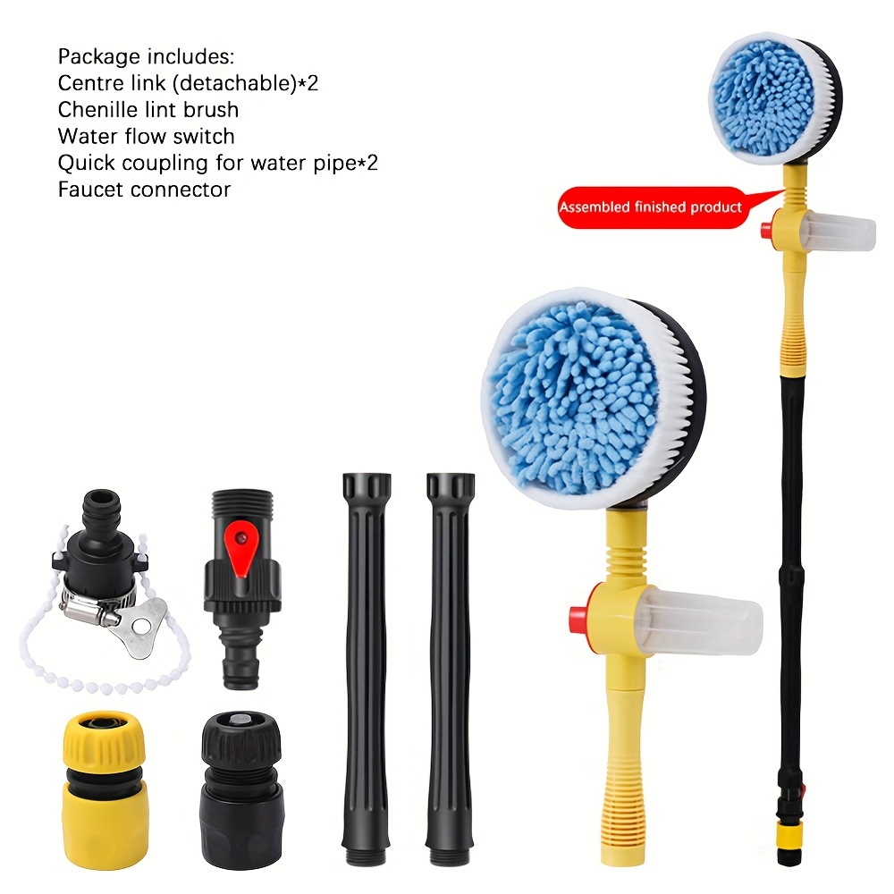 

360° Rotating Car Wash Brush Cleaning Kit, Car Wash Mop, High-pressure Water Gun, Foam Car Wash Brush, Household Car Washing Machine Set