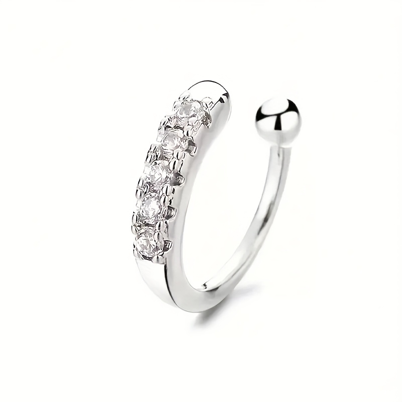 1pc Of Artificial Non-perforated Nose Ring, Anti-allergy Sexy Bohemian Style, No Perforated Nose Accessory, Fashionable Hip-hop Accessory
