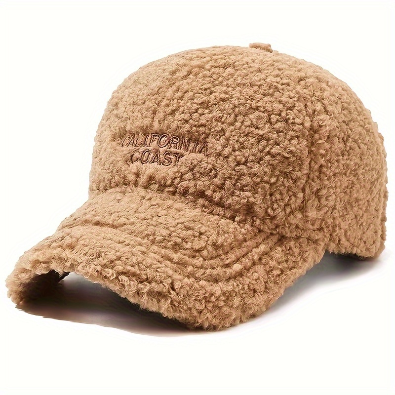 Kmbangi Toddler Pompom Baseball Cap, Letter Embroidery Corduroy Trucker Hat  