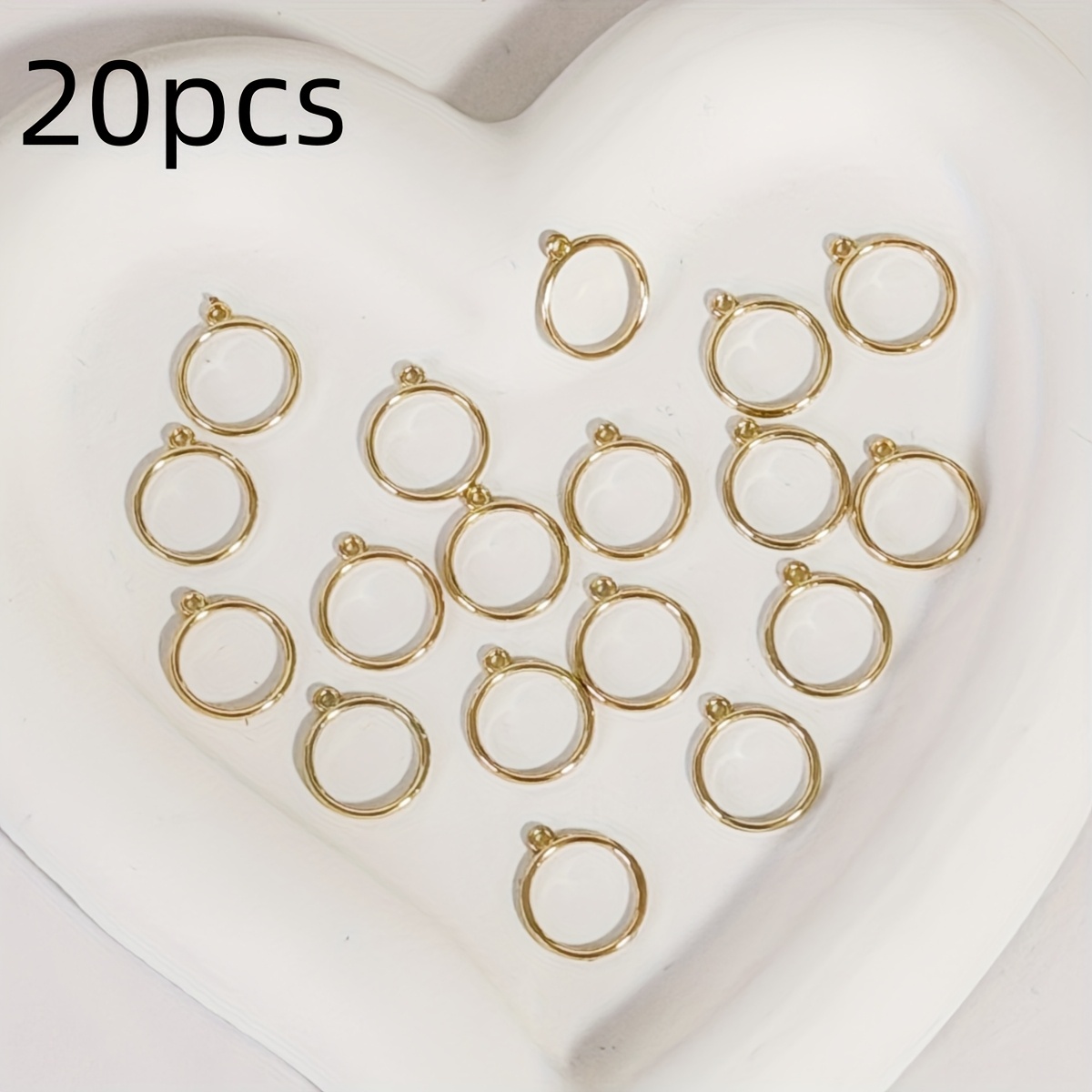 TEMU 20pcs Rose Gold Plated Alloy Hollow Earrings | Jewelry Making Parts And Accessories,