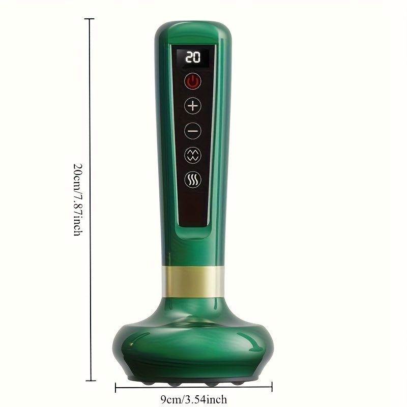 12 adjustable electric massager with usb rechargeable     and cupping 12 level force adjustment one click pressure relief portable for home use
