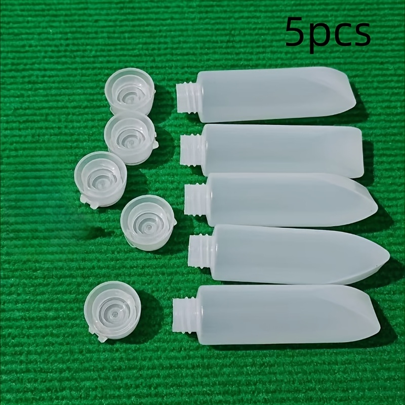 TEMU 5pcs Set Of Travel Squeeze Bottles, Travel Toiletry Squeeze Bottles, Reusable Cosmetic Containers, Available Sizes