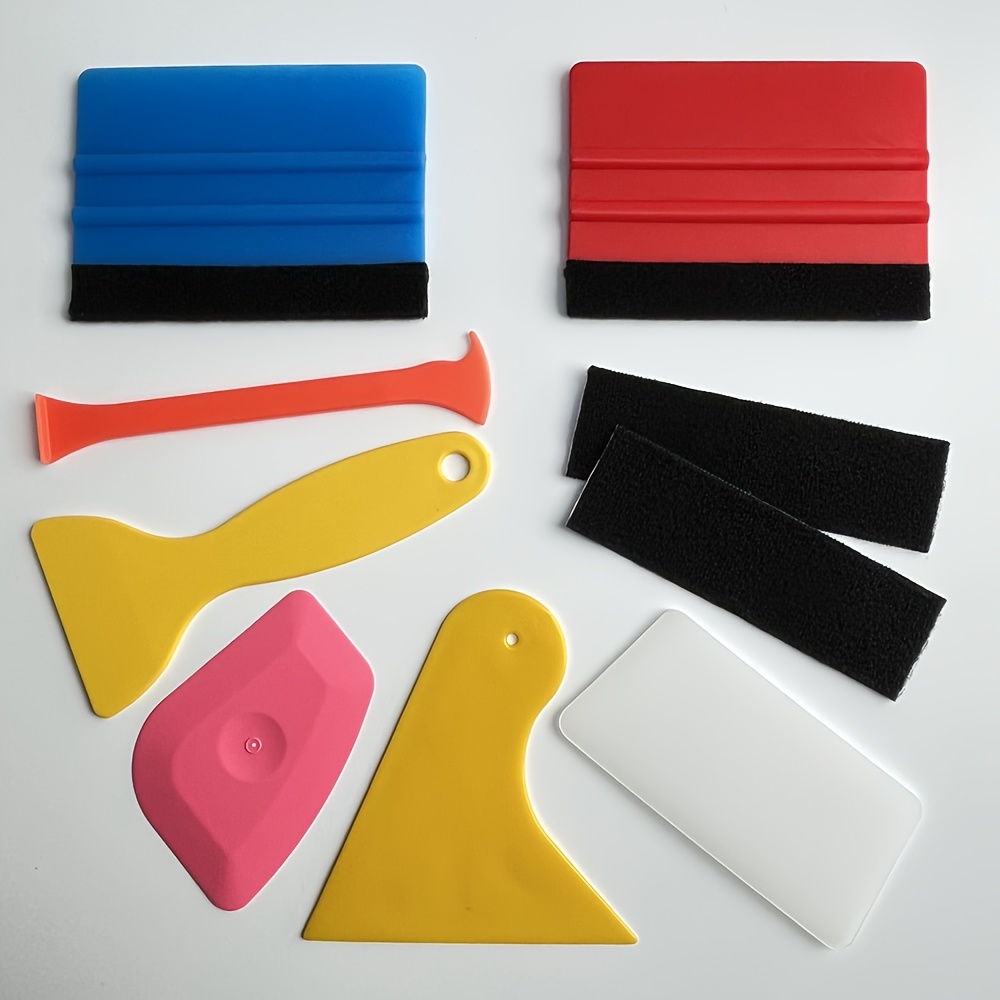 Felt Edge Squeegee Car Wrapping Tool Kit, Vinyl Wrapping Tool Window Tint Kit, Auto Applicator Tool For Vinyl Wrap, Window Tint, Wallpaper, Decal Sticker Installation (random Color)