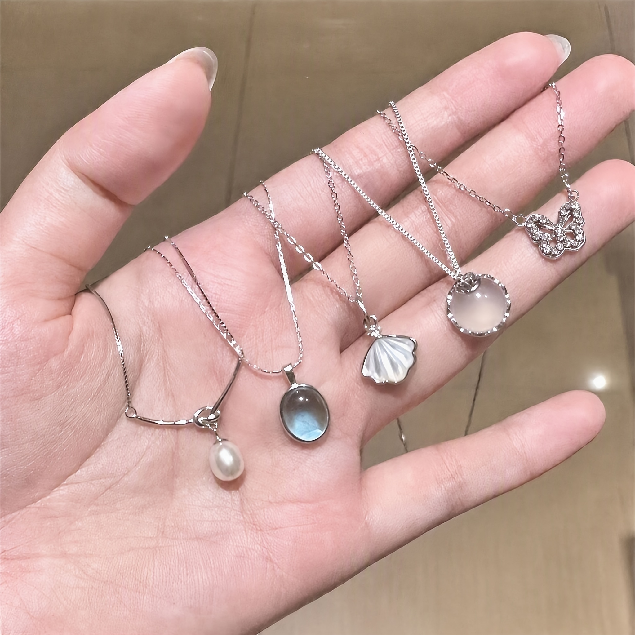 Shell Butterfly Necklace Set