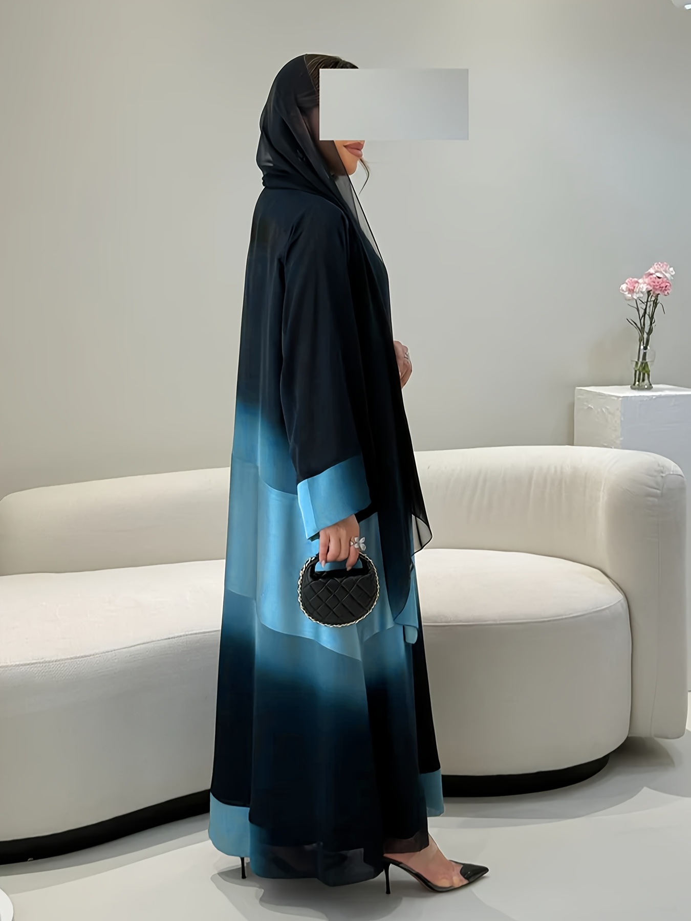 slim fit dress slacks Moonlit Organza Abaya Perfect For Special Occasions main image 0
