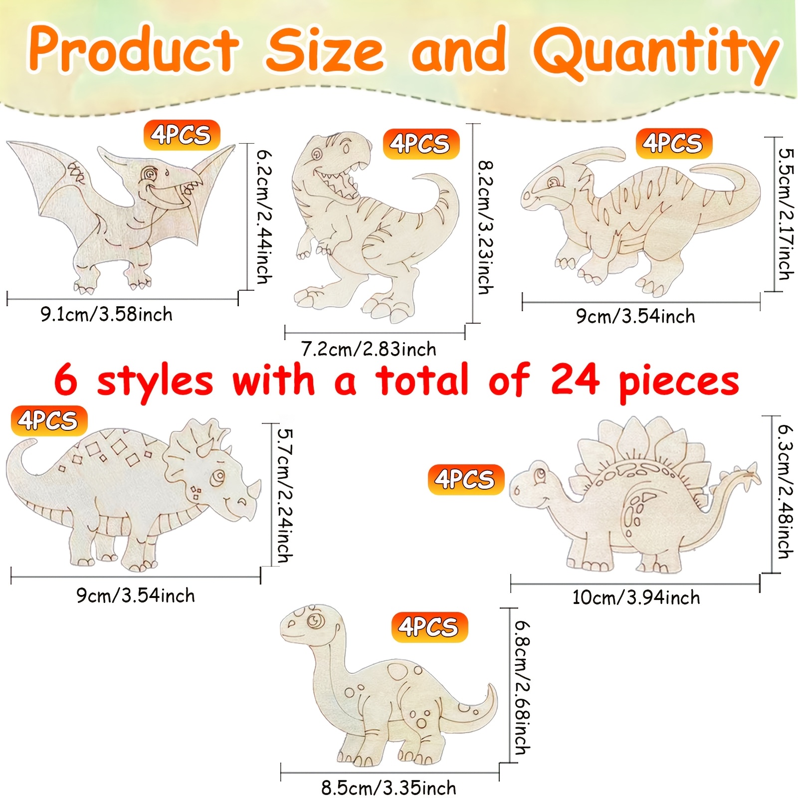 24pcs Kids Dinosaur DIY Craft Kit