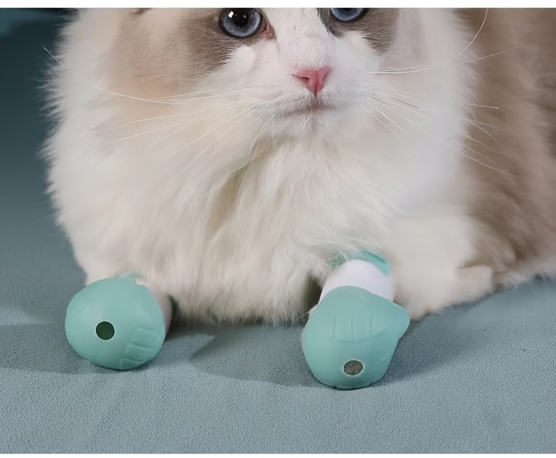 scratch proof cat paw protectors four adjustable cat paw protectors designed to prevent scratches suitable for grooming bathing and shaving prevents   and scratches nail clippings and   covers to prevent licking when feeding Product details 1