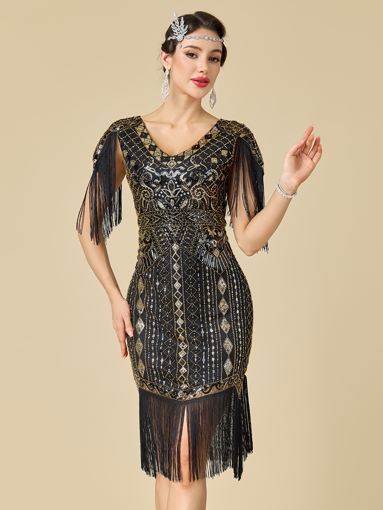slim fit dress slacks Sherri Hill 55299 main image 1