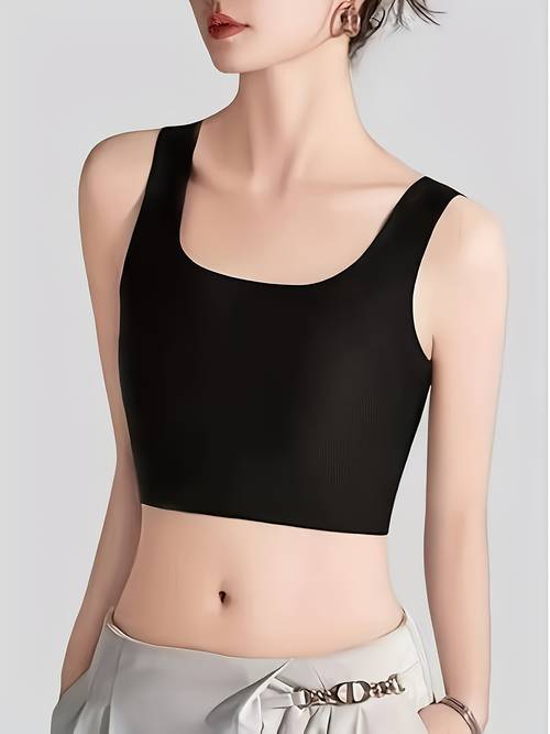 womens underwear large reduced cup size solid color invisible seamless bra close fitting bustier beautiful back foundation underwear large smaller thin lightweight breathable