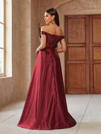 sequin off shoulder dress elegant evening dress for party banquet womens clothing