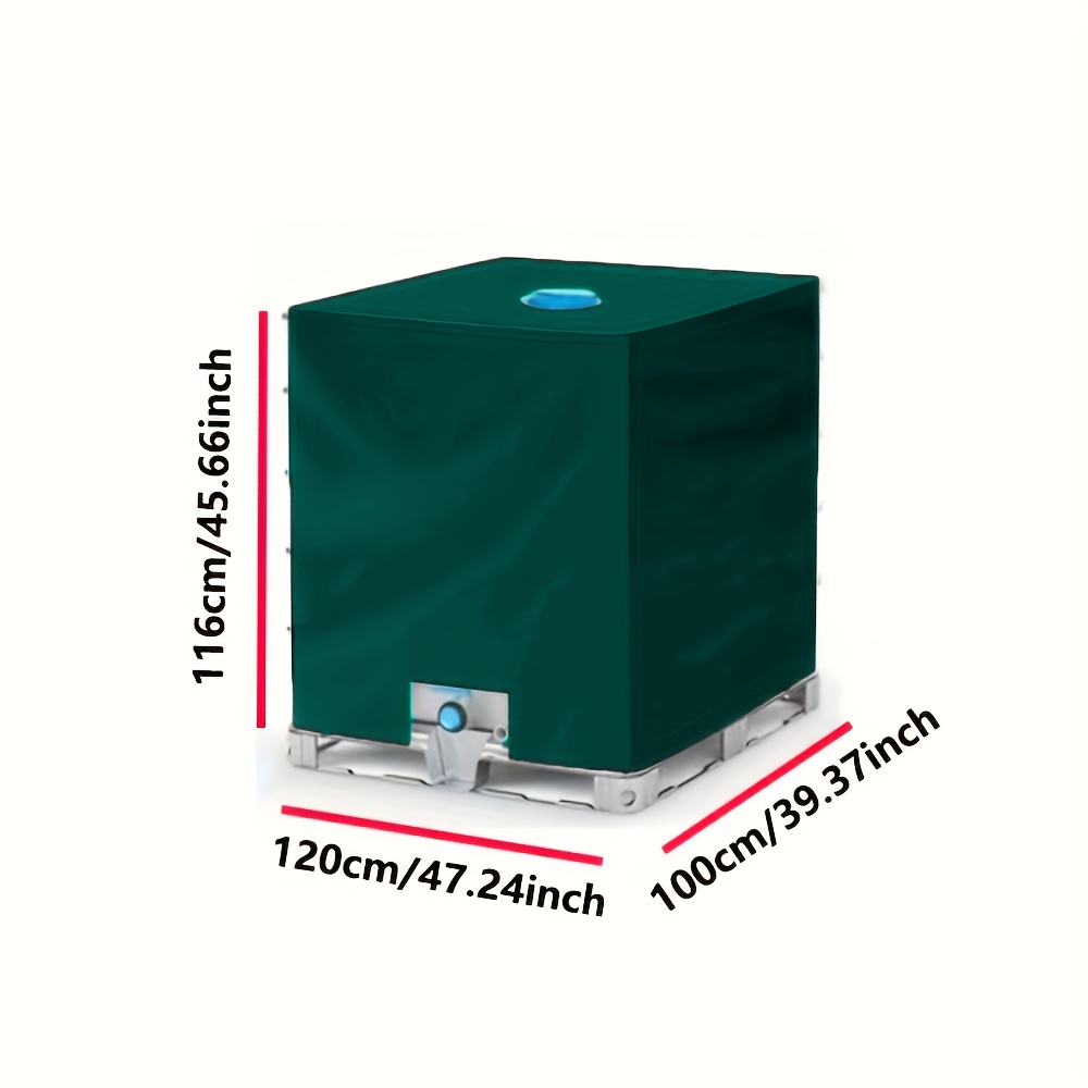 E-shop Geeignet für 1000L Outdoor-Wassertankabdeckung - Grün/Blau Wassertank-Schutz, Oxford-Gewebe Sonnenschutz
