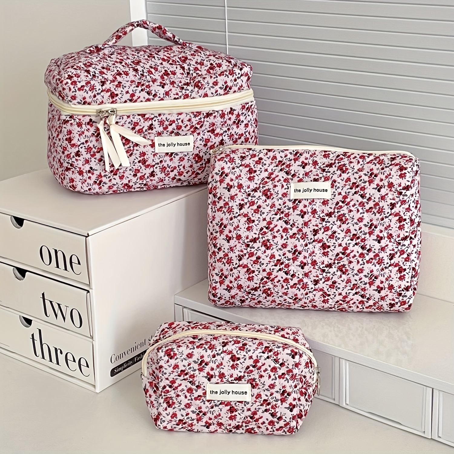 TEMU Set di borse da trucco a sei colori, versione coreana, facile da infilare, versatile, borsa portaoggetti portatile qualit�