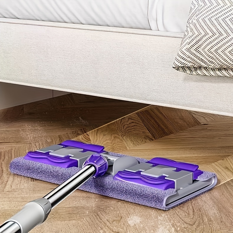   rated and fast delivery extra large flat mop set with 2 reusable pads stainless steel suitable for bedroom   room and wall cleaning details 1