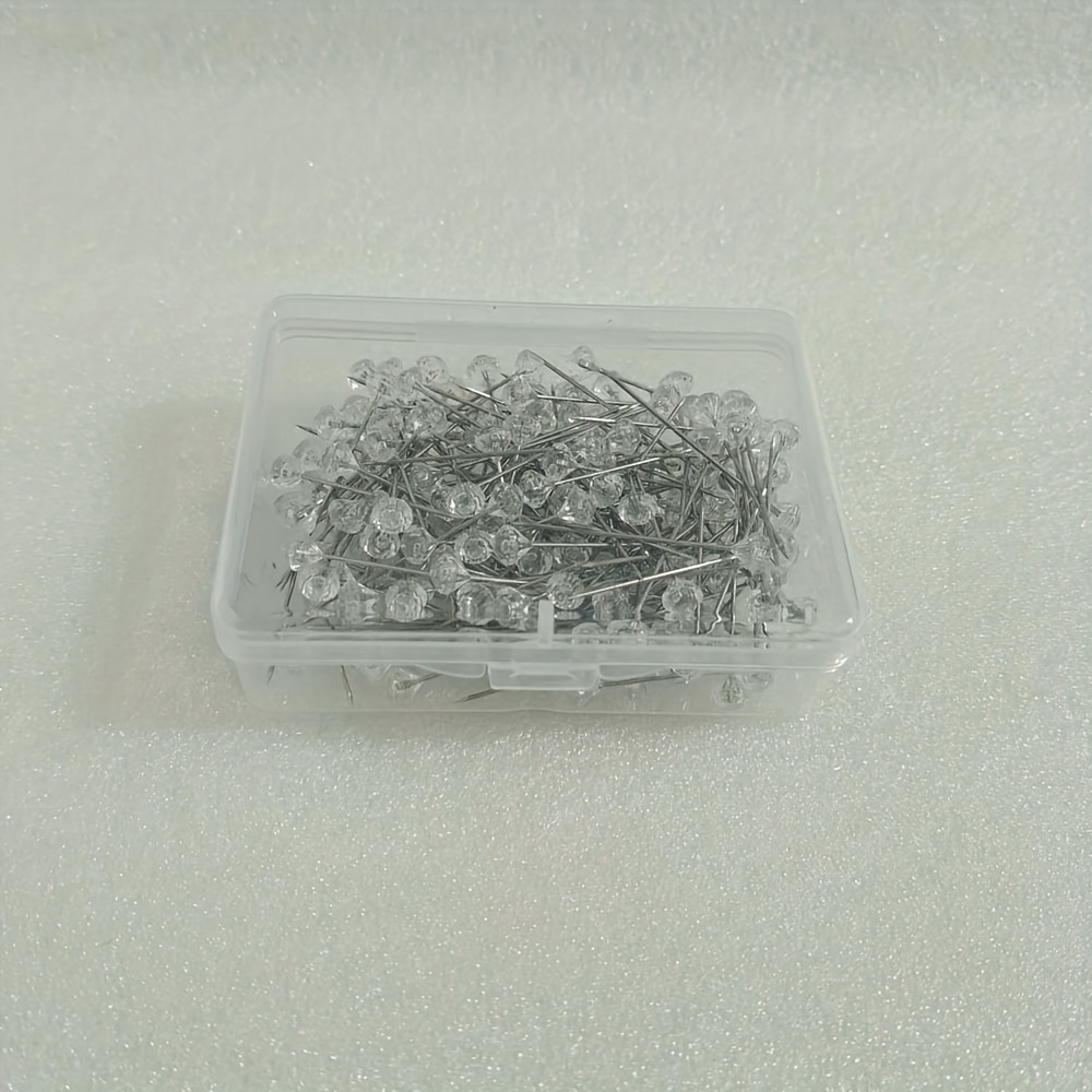 TEMU 200pcs Bouquet Pins Round Pins Rhinestone Wedding Corsages Pins Pin Diamond Positioning Needle, Household Pin Accessories, Diy Wedding Bouquet,
