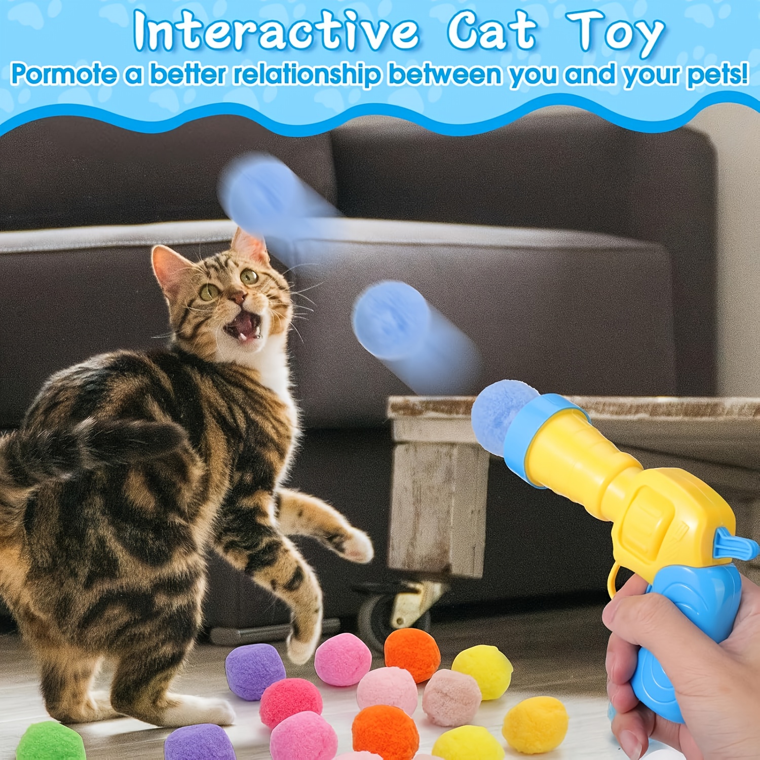 cat ball pit balls interactive toys bored indoor cats cat Temu
