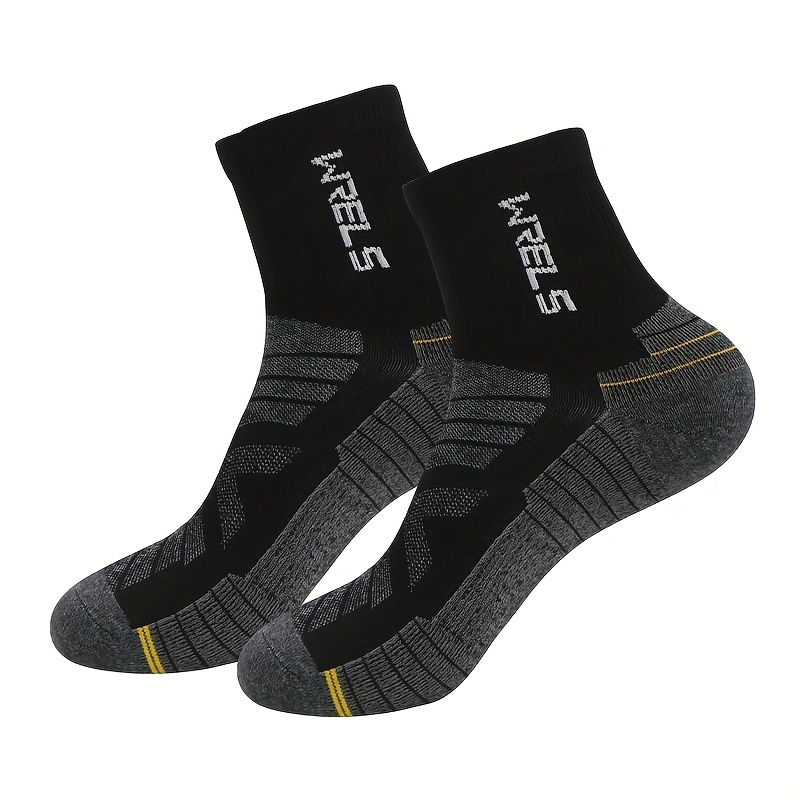 Image of 1 Pair, Wrels Merino Wool Socks, Non-slip Shock Absorption And Sweat Absorption, Breathable And Comfortable, Ideal For Outdoor Hiking, Cycling, Basketball And Football