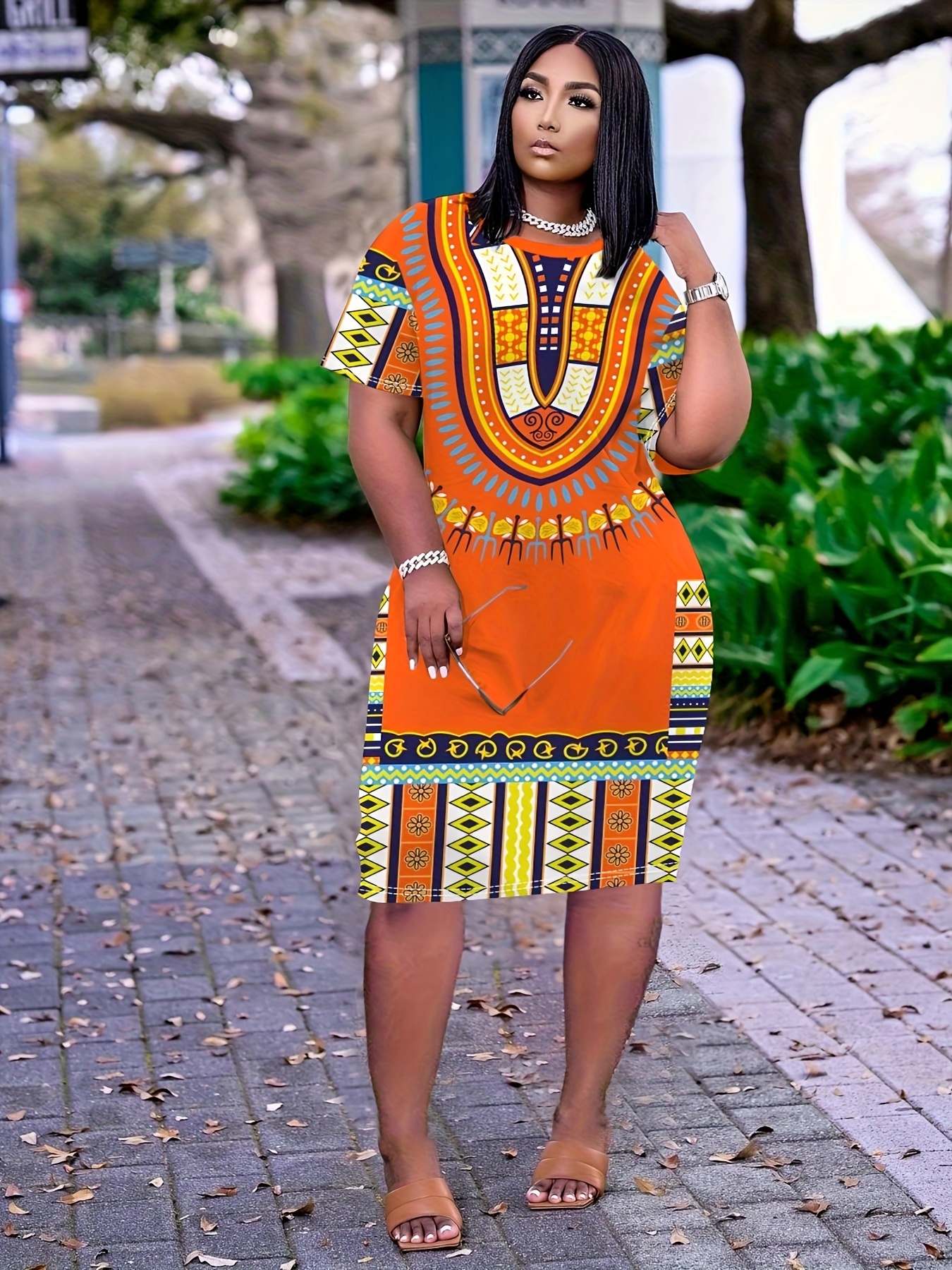 plus size african t shirt dress vibrant ethnic Temu United Kingdom