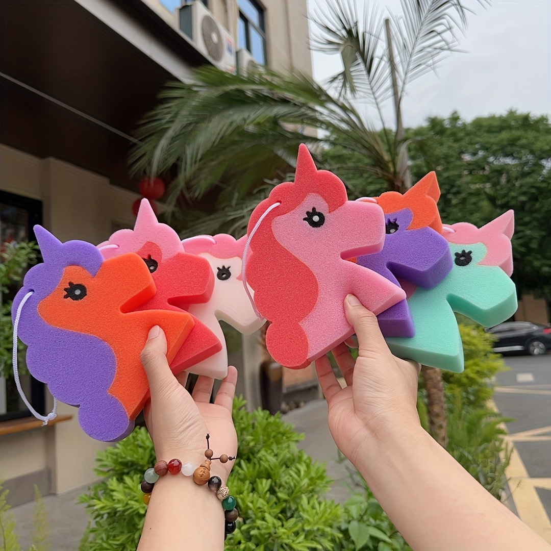 2-Pack Unicorn Themed Bath Sponge, Multi-Color Options