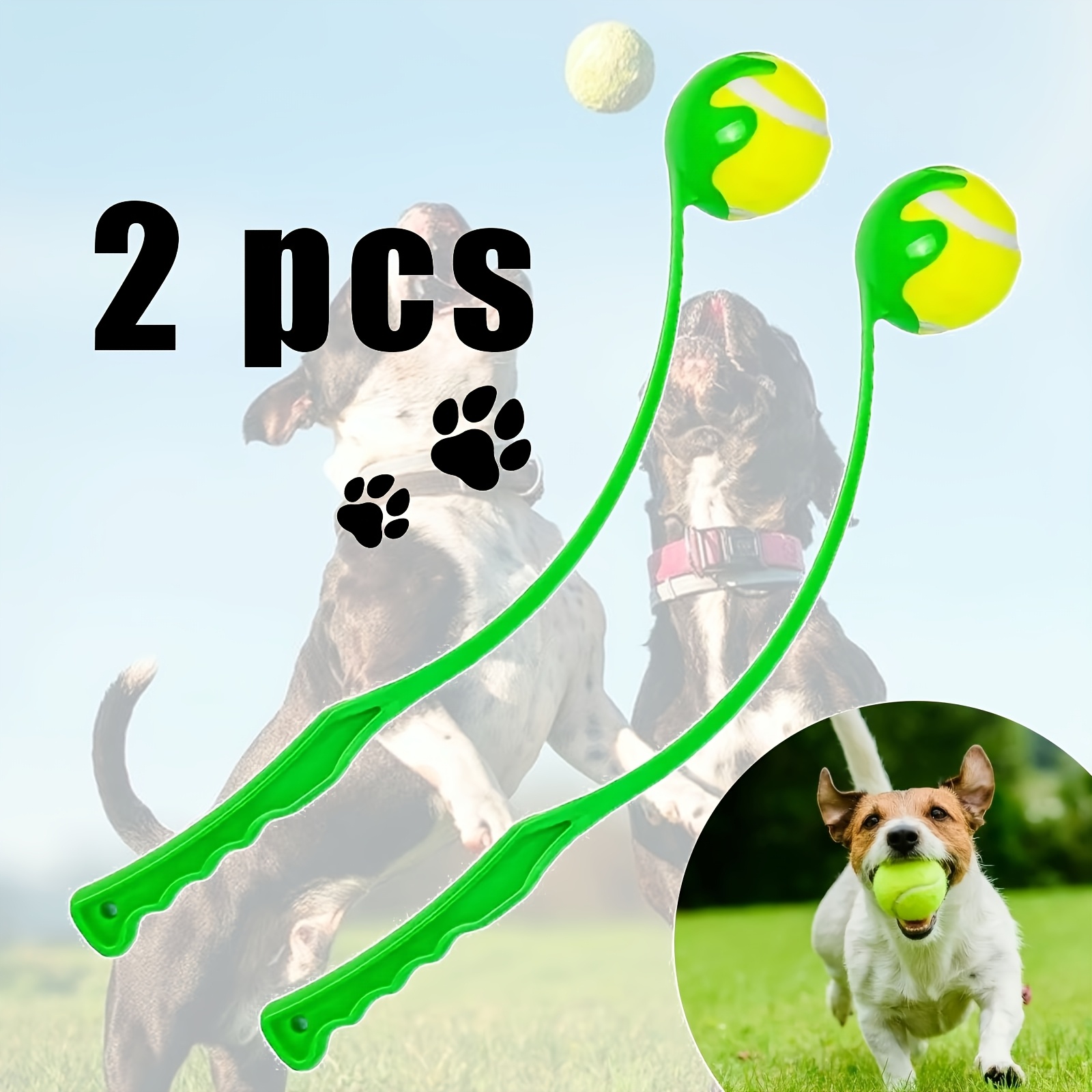 

2-pack Plastic Dog Ball Launcher, Interactive Play And Training Tennis Throwing Rod, Anti-slip Grip, Curved Shaft For Effortless Ball Toss, Design For Easy Pickup, No Battery Needed