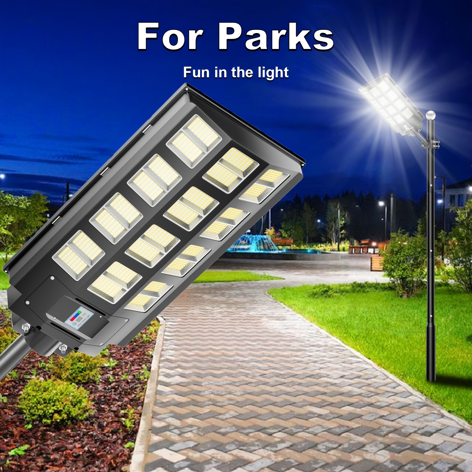 TEMU Solar Street Light, Outdoor Solar Street Light, Solar Powered Street Light From Dusk To Dawn With Motion Sensor, Led Wide , Solar Lights