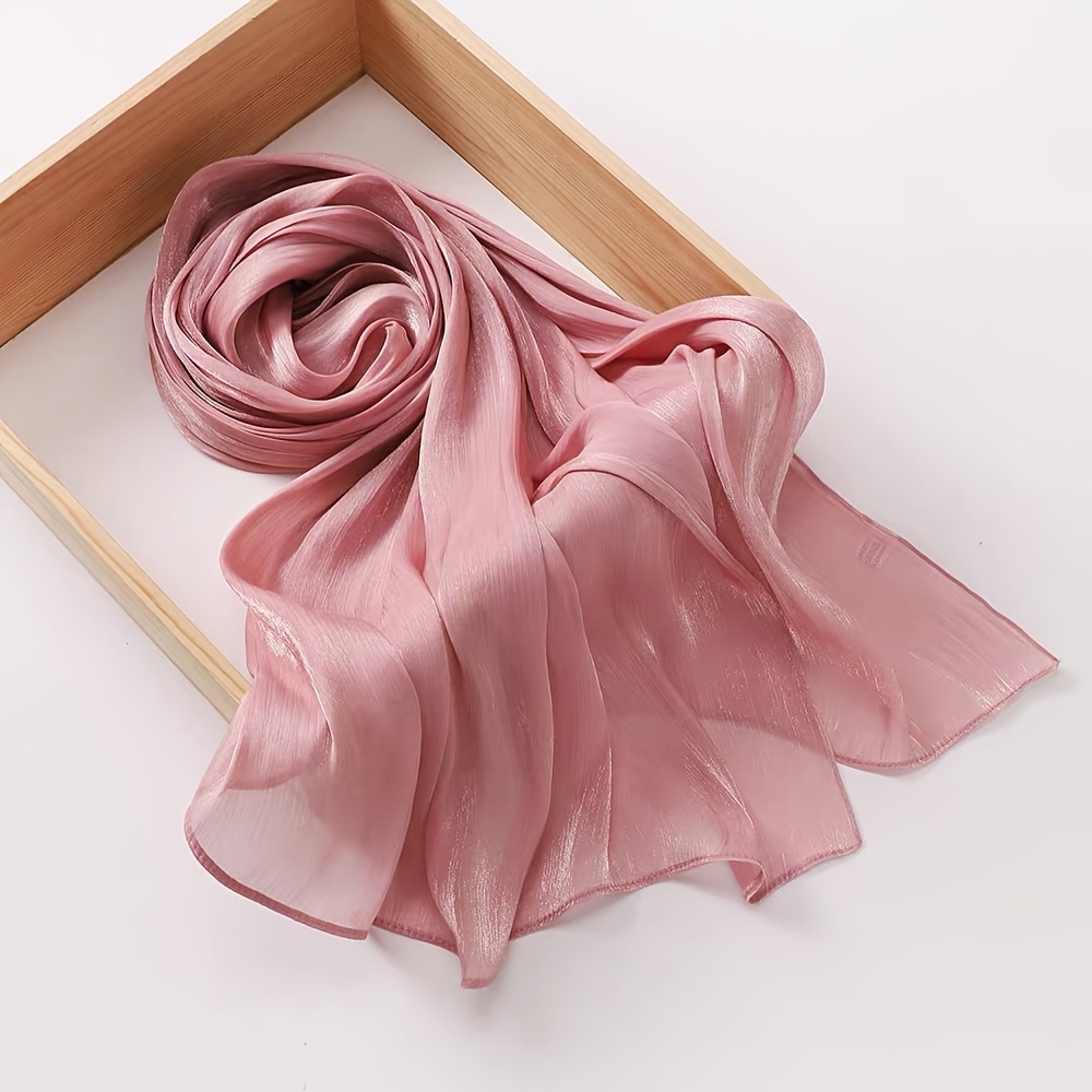Dopamine Color Fine Sequined Neck Scarf, All-Season Accessory