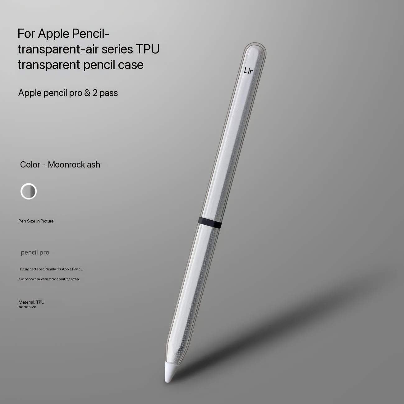 TEMU Чохол для Apple Pencil Pro та Pencil 2-го , захисний, з антиковзним покриттям, для iPad, TPU матеріал покращує досвід , багатоколірний захисний