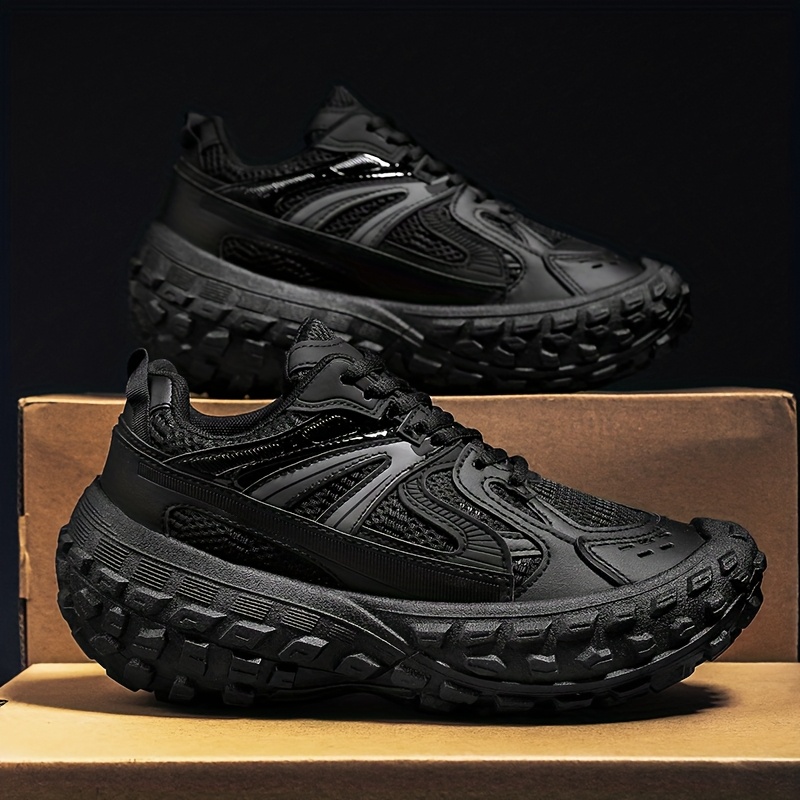 49#V2025 Spring Tire Shoe Mesh Upper Thick Sole Tire Shoe Mesh Upper Thick Sole Athletic Trendy Shoes Casual Dad Shoes