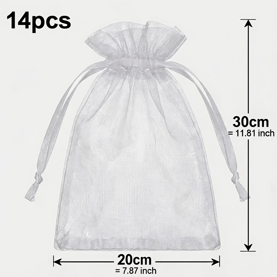 TEMU Lot de 14/34 grands sacs de protection pour fruits en organza, taille 20x30 cm, sacs de protection pour fruits ; sacs en filet - des fruits ;
