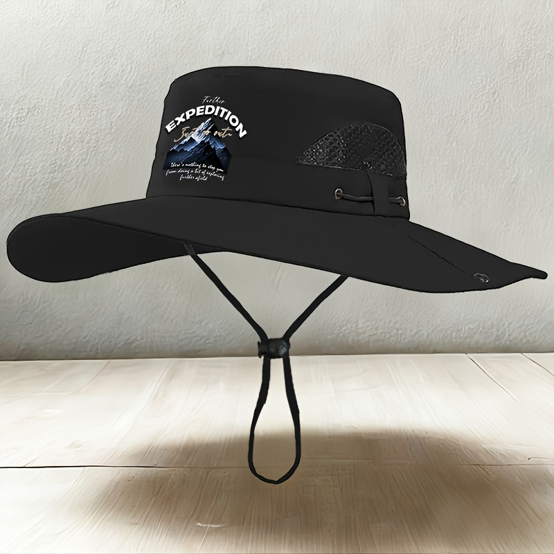 TEMU Hat Mountain Cap Sunshade Sunscreen Fashion Casual Outdoor Fishing Wide Brim Breathable Thin Fisherman Cap
