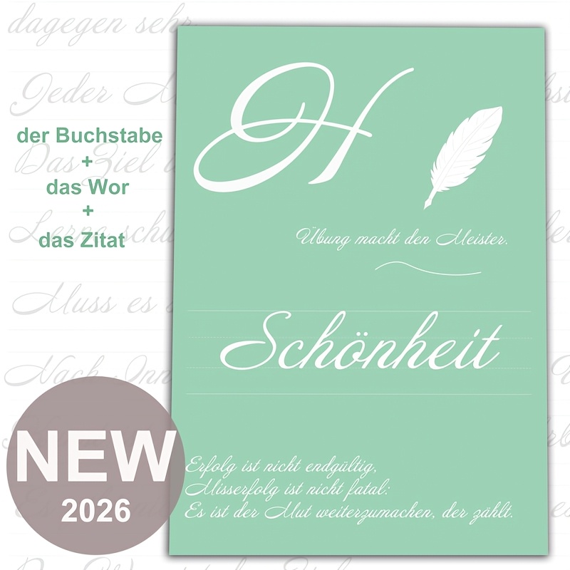 Master German Cursive : An Adult Tracing Workbook With Alphabet Practice, Vocabulary & Famous Quotes | 32-page Modern Calligraphy Guide