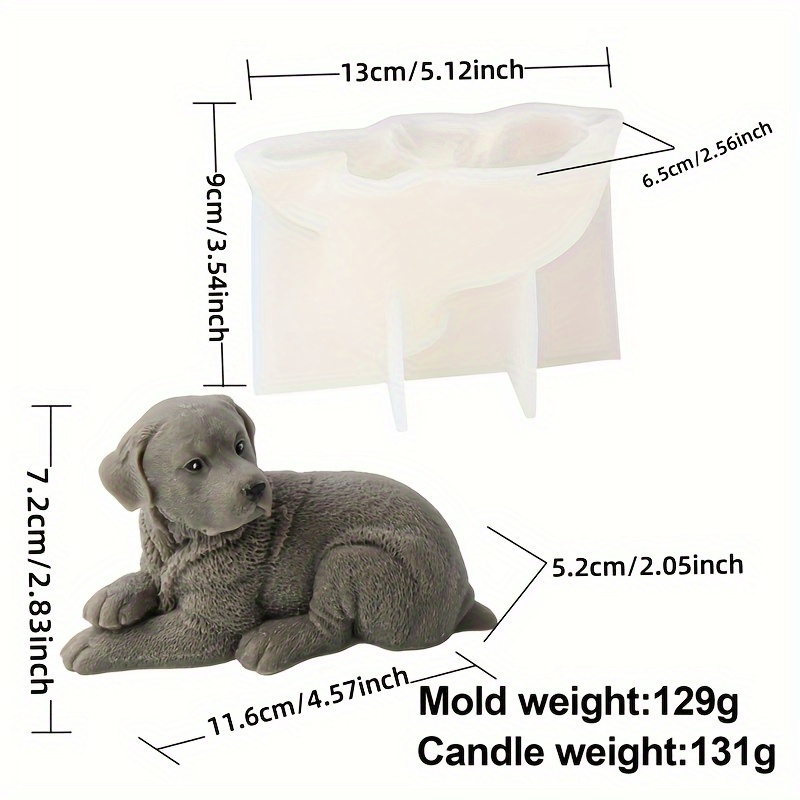 Image of 3d Kitten Sleeping Cat Silicone Molds Lying Puppy Corgi Animal Diy Craft Art Kit Home Resin Soap Mould Labrador Dog Molds