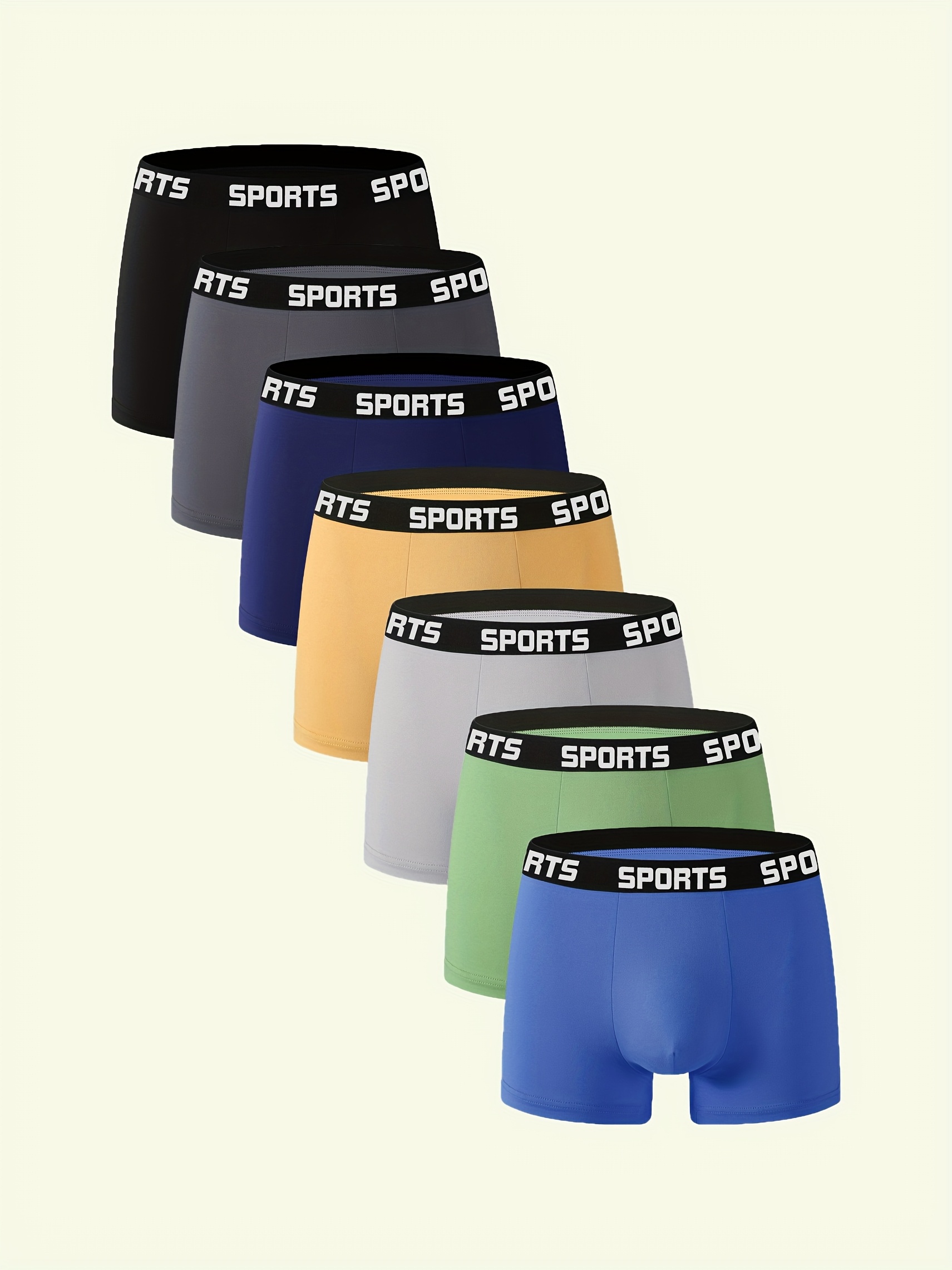 set of 7 mens boxer shorts comfortable and breathable mixed colors in     mixed color 0