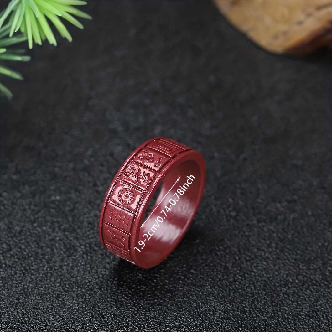 1 kos vintage eleganten prstan iz cinarbarkega kamna, unisex shui srečen amulet, dodatek za vsakodnevno nošenje, primeren za vse letne čase,