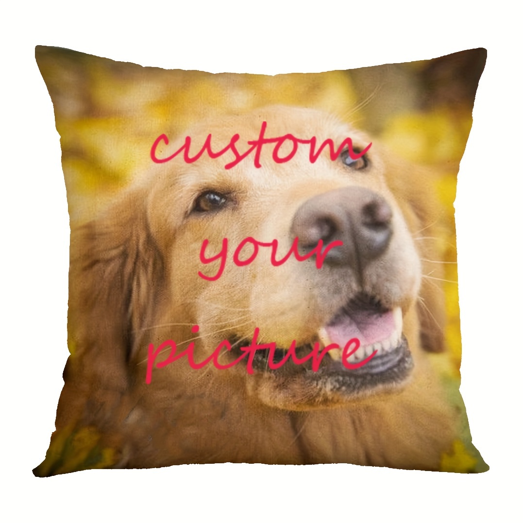 

Custom, Single-sided Printing Super Soft Short Plush Throw Pillow 18x18 Inch, Custom Pet Photo, Pillow With Photo Of Your Pet, Decoration For Dog Lovers, Personalized Customization, No Pillow