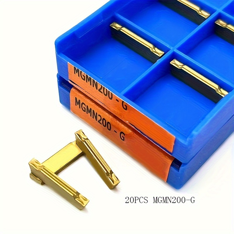 20pcs Mgmn200-g2 Mm Cemented Carbide Mgehr/mgivr Slotted Tool For Mgehr 1212-2 For Machining And, High Strength, High Toughness