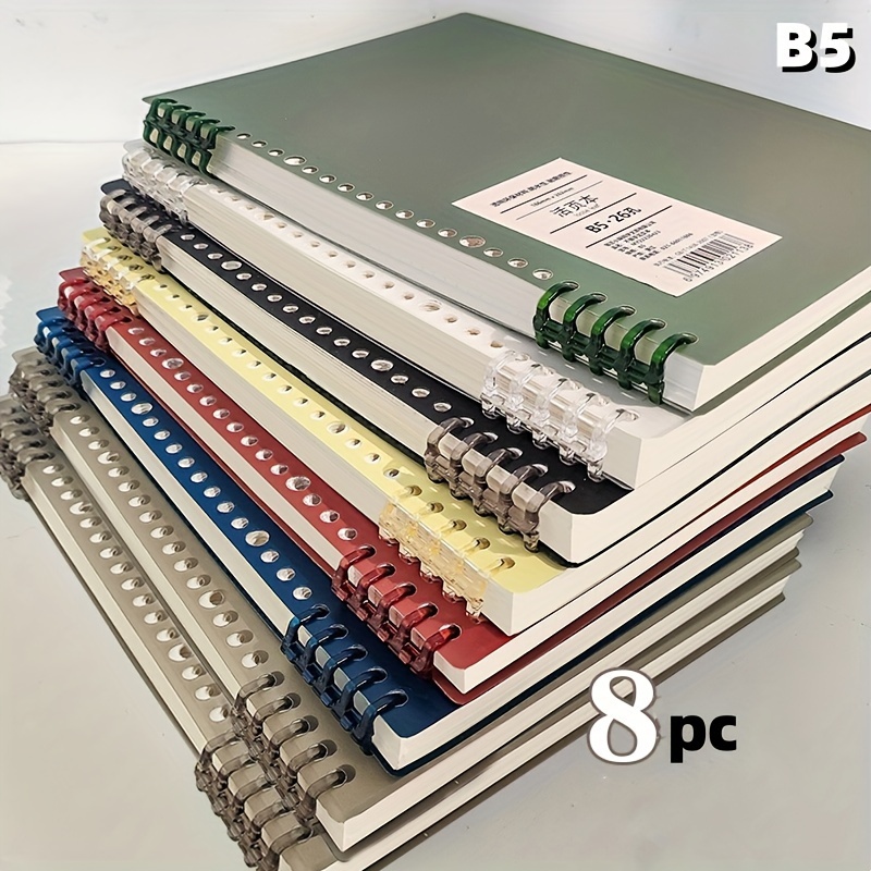 

8-pack Vintage Fantasy B5 Notebooks - Thick, Perforated Pages And Removable Coils, Perfect For Students And Offices