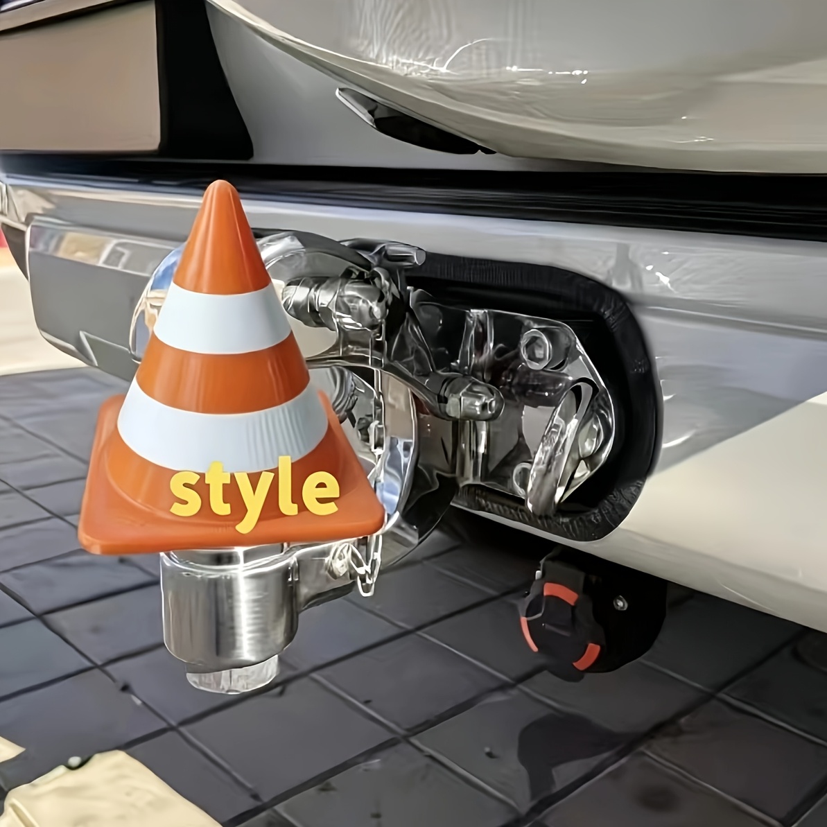 TEMU Creative Trailer Hitch Ball Head Decorative Protective Cover, Fits 50mm Trailer Hitches, Universal For Automotive Towing, Provides Dust And Dirt