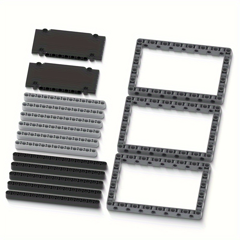 Image of Technical Components For Construction, Technical Block Kit, Thick Lift 1 X 13, 1 X 15, Panel Plate 5 X 11, Modified Thick Frame 11 X 15 With , 39790, 64782, 32278, 41239