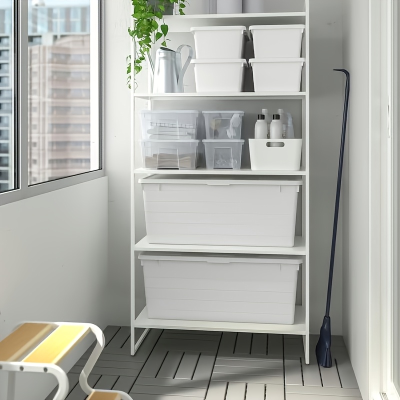 Storage Box with Lid, White, 38x76x30cm