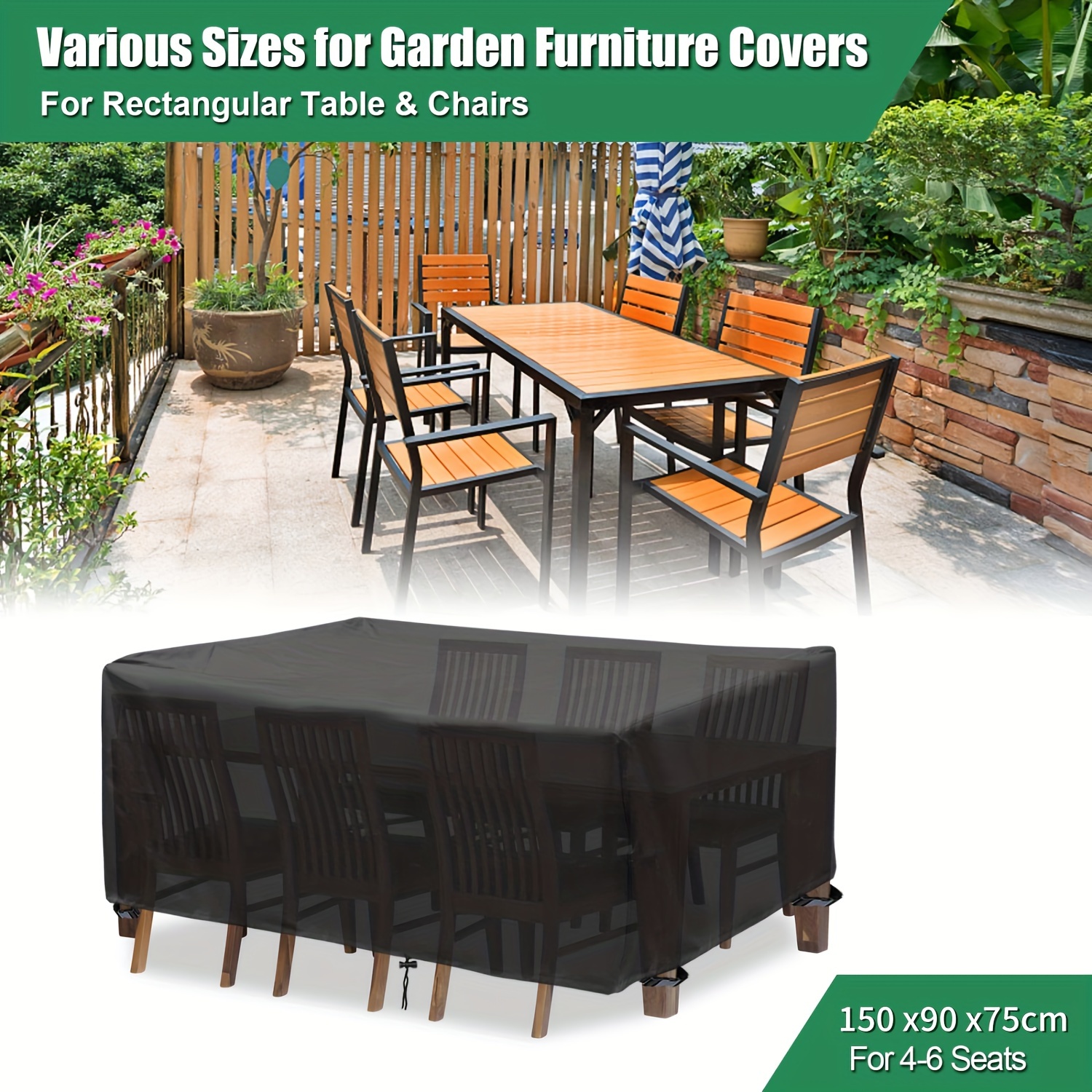 

Waterproof Outdoor Furniture Cover - Durable Polyester, Tie-down Design, 59"x35"x29 Outdoor Rugs Waterproof Patio Furniture Covers Waterproof