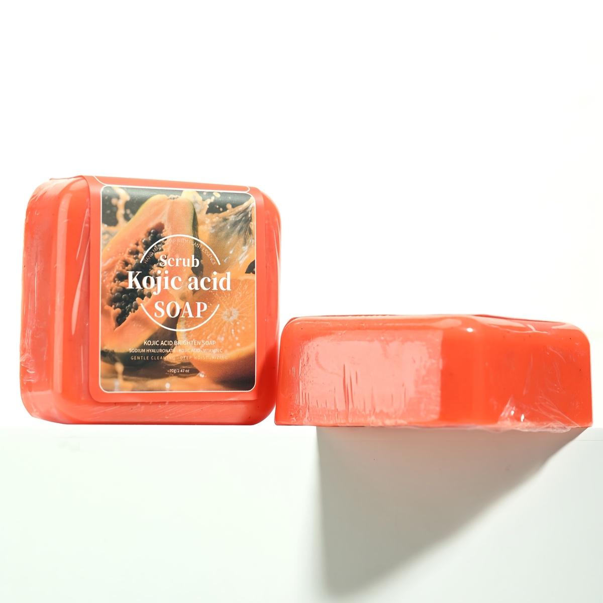 Kojic Acid & Papaya Exfoliating Body Soap - Cleansing with Coconut Oil, Fruit Papaya Scrub Suitable for Skin Types ( Dry, Oily) - &, - Image 5