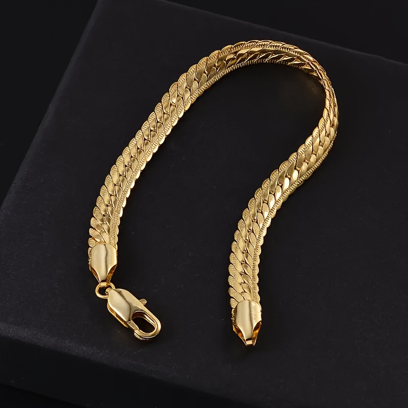 Image of 1pc Women's 6mm Stainless Steel Reinforced Embossed Hip Hop Bracelet, Fashionable And Accessory Suitable For Holiday Gatherings, Casual Parties, And As A Jewelry Gift For Women