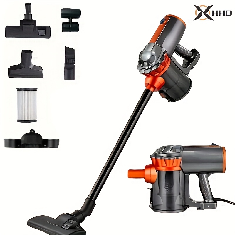 Image of Corded Stick Vacuum Cleaner, 3-in-1 Lightweight Vacuum With Washable Hepa Filter, 18kpa Strong Suction Handheld Vacuum, 16.4ft Cord, Suitable For Home, Car, Carpet, Hard Floors, Pet Hair