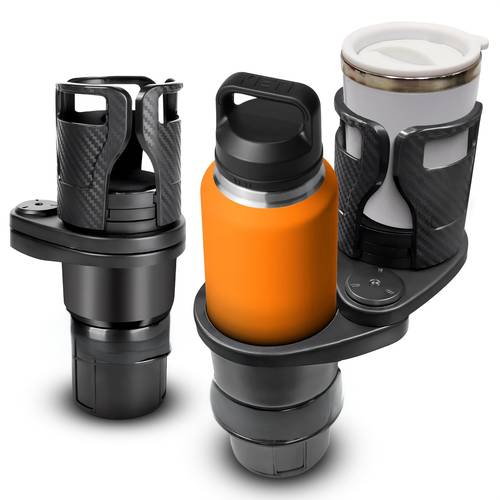 2 in 1 adjustable car cup holder extender suitable for hydroflask large water bottles cups retractable upper base fits for wide mouth jars fit for car cup holders