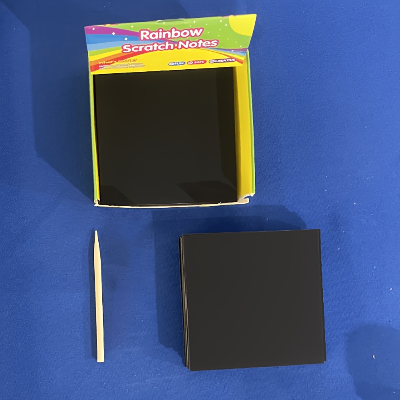 Image of 1 Set Scratch- Box Colorful Handmade Painting Party Supplies Birthday Halloween Christmas Stocking Gift Box
